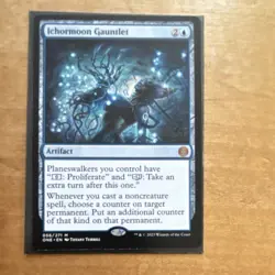 Magic Ichormoon Gauntlet Mythic Artifact Phyrexia Blue 056 Regular EN 2023 - Image 1