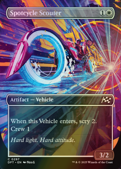 MTG Spotcycle Scouter Borderless Foil ** Aetherdrift ** English (NM) - Image 1