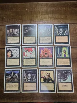 Black 4th Edition Lot of 12 Magic The Gathering LP - Image 1