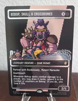 Bebop, Skull & Crossbones Borderless Surge Foil Commander TMNT MTG 0087 - Image 1