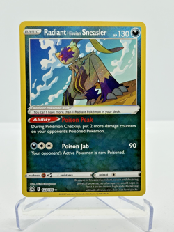 Pokemon - Radiant Hisuian Sneasler - 123/196 - SWSH Lost Origin - Holo Card - NM - Image 1