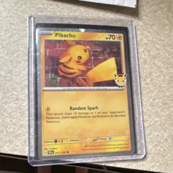 Pokemon Pikachu 051/162 Basic 70 HP Random Spark Regular Electric Card - Image 1