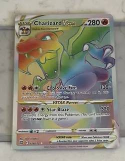 Pokemon TCG Charizard VSTAR Rainbow Secret Rare Card Brilliant Stars 174/172 - Image 2