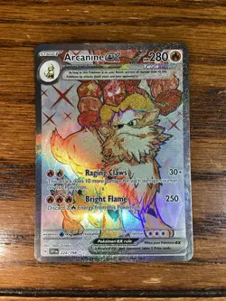 Arcanine ex 224/198 Pokemon Scarlet Violet Base Set Double Rare Full Art Holo LP - Image 1