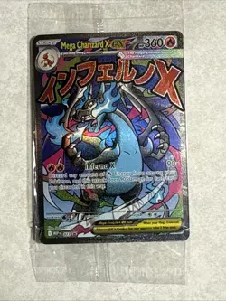 Pokemon TCG Mega Charizard X EX Promo Holo Card Me: Mega Evolution 023 SEALED - Image 1