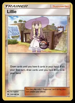 Lillie 122/149 Uncommon SM Base Set Pokemon Reverse Holo Lightly Played - Image 1