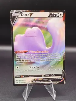 Pokemon TCG Ditto V 050/072 Shining Fates Ultra Rare Full Art Holo - Image 1