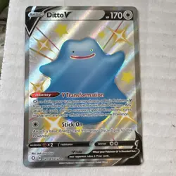 Pokemon Ditto V SV118/SV122 Shining Fates Shiny Vault Full Art Holo 170HP - Image 1