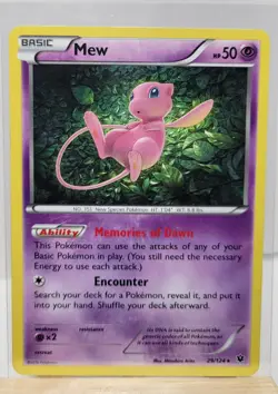 Lightly Played Mew - 29/124 - Holo Rare Pokemon Fates Collide - Image 1