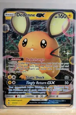 Pokemon Card Unbroken Bonds Dedenne GX 57/214 Rare GX Holo - Image 1