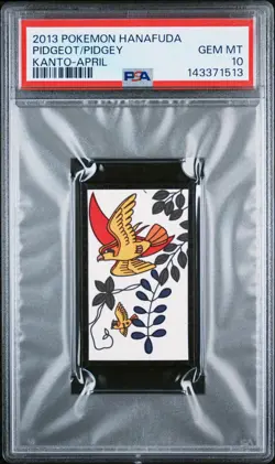 2013 POKEMON HANAFUDA KANTO APRIL PIDGEOT/PIDGEY PSA 10 - Image 1