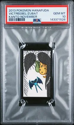 2013 POKEMON HANAFUDA KANTO NOVEMBER VICTREEBEL/ZUBAT PSA 10 - Image 1