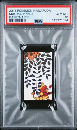2013 POKEMON HANAFUDA KANTO APRIL MAGMAR/PINSIR PSA 10 - Image 1