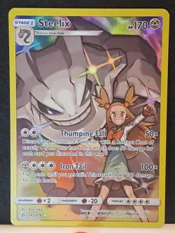 Pokemon Steelix Cosmic Eclipse Pokemon Card 247/236 Secret Rare NM - Image 2