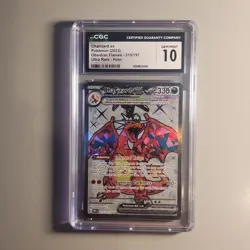 2023 Pokemon Obsidian Flames Charizard ex 215/197 CGC 10 Gem Mint - Image 1