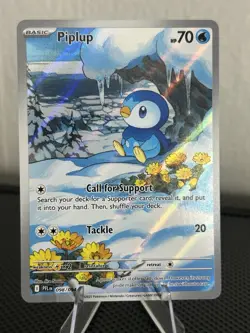 Pokemon TCG Holo Piplup #98 Pokemon Phantasmal Flames NM - Image 1