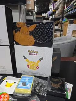 Lot Of Empty Etb Pokemon Boxes Sleeves Dice Players Guides - Image 2