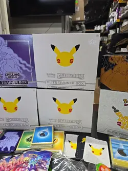 Lot Of Empty Etb Pokemon Boxes Sleeves Dice Players Guides - Image 3