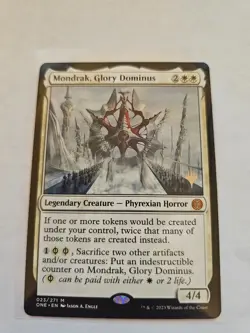 Mondrak, Glory Dominus Promo Pack MTG Phyrexia: All Will Be One LP - Image 1