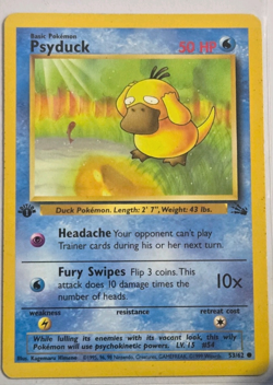 Psyduck 53/62 Fossil 1st Edition 50 HP Regular English Pokemon TCG - Image 1