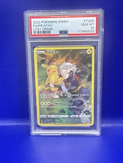PSA 10 Pokemon Pikachu TG05/TG30 Swsh11 Lost Origin Trainer Gallery Holo - Image 1