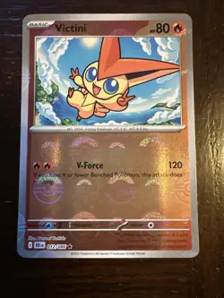 Pokemon TCG Victini Master Ball Pattern 012/086 Black Bolt Holo Pack Fresh - Image 2