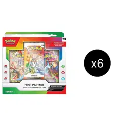 Pokemon TCG - First Partner Illustration Collect. Series 1 (x6) - CASE - SEALED - Image 1