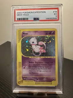 Mew Holo 19/165 Expedition Pokemon PSA 5 EX - Image 1