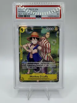 2025 ONE PIECE PROMOS #111 MONKEY D. LUFFY SET SAIL EVENT PSA 10 - Image 1