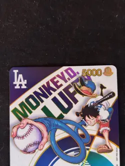 2025 ONE PIECE PROMO DODGERS X ONE PIECE NIGHT #010 MONKEY D. LUFFY - Image 2