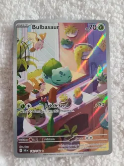 Pokemon TCG Bulbasaur Illustration Rare Holo SV07: Stellar Crown 143/142 - Image 1