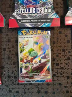 Pokemon TCG Bulbasaur Illustration Rare Holo SV07: Stellar Crown 143/142 - Image 3