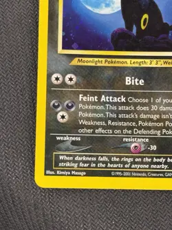 Pokemon TCG Umbreon 13/75 Neo Discovery Holo Rare Card Moderately Played - Image 5