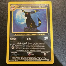 Umbreon 13/75 Holo Rare Neo Discovery WOTC Pokemon Card LP+ - Image 1