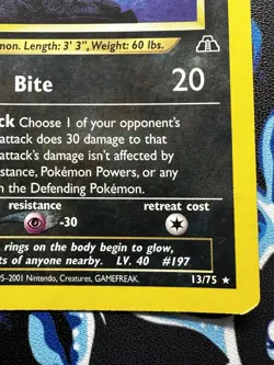 Umbreon 13/75 Holo Rare Neo Discovery WOTC Pokemon Card Played / Light Play - Image 5