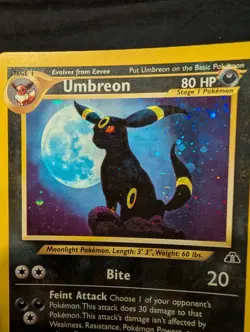 Pokemon Umbreon Neo Discovery Holo Card 13/75 Unlimited Rare - NM - Image 3