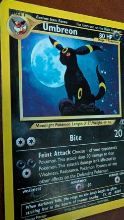 Pokemon TCG Umbreon Neo Discovery Holo Rare Card 13/75 2001 WOTC Vintage - Image 3