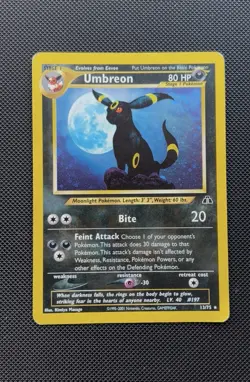 Pokemon TCG Umbreon Neo Discovery Holo Card 13/75 Unlimited Rare, MP - Image 1