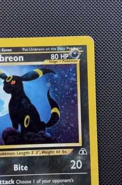 Pokemon TCG Umbreon Neo Discovery Holo Card 13/75 Unlimited Rare, MP - Image 4