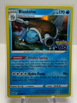 Blastoise - 017/078 - Pokemon Go Sword & Shield Reverse Holo Rare Card NM - Image 1