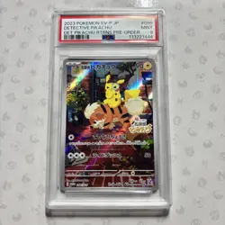 PSA 9 Detective Pikachu 098/SV-P Pre-Order Promo Japanese Pokemon Card MINT - Image 1