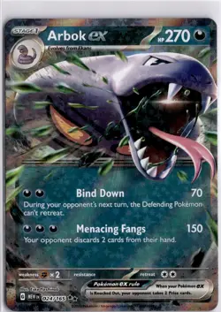 Pokemon Arbok ex 024/165 Scarlet & Violet: 151 Half Art Card TCG - Image 3