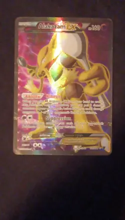 Pokemon Alakazam EX Ultra Rare Full Art Holo XY 117/124 Psychic 160 HP Card - Image 1