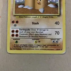 Dugtrio 19/102 Base Set Non Holo Rare 1999 Vintage Pokemon Card - HP - Image 3