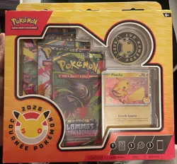 Carte Pokemon Day Coffret 30 Ans Journee 2026 Pikachu 3 Boosters ME01 ME02 Card - Image 1