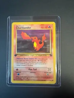 Vintage 1999-2000 Charmander 50/82 1st Edition Team Rocket Pokemon TCG Card - Image 1