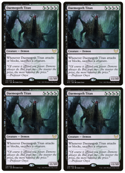 MTG - 4 x Daemogoth Titan (Playset) - Rare Demon - Strixhaven (STX) - M/NM - Image 1