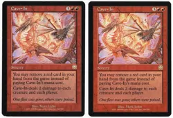 Cave-In x2 2x 1999 Mercadian Masques Red Rare Sorcery MTG NM AZ1 - Image 1
