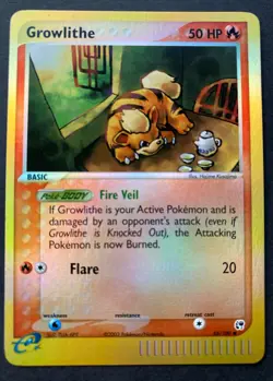 Growlith - EX Sandstorm - 65/100 - Reverse Holo - e-Reader - Pokemon TCG - LP - Image 1