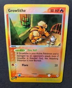 Growlith - EX Sandstorm - 65/100 - Reverse Holo - e-Reader - Pokemon TCG - LP - Image 3